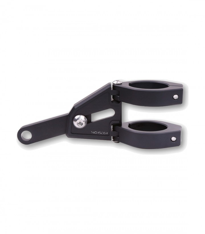 Verstellbare Scheinwerferhalter Highsider Extend Ø 35-37 mm in Schwarz