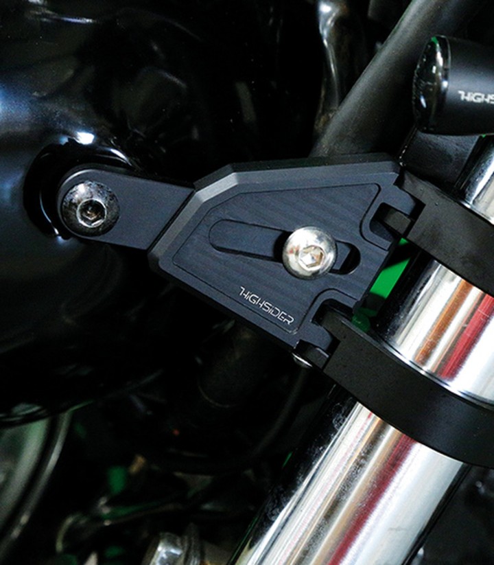 Verstellbare Scheinwerferhalter Highsider Extend Ø 42-43 mm in Schwarz