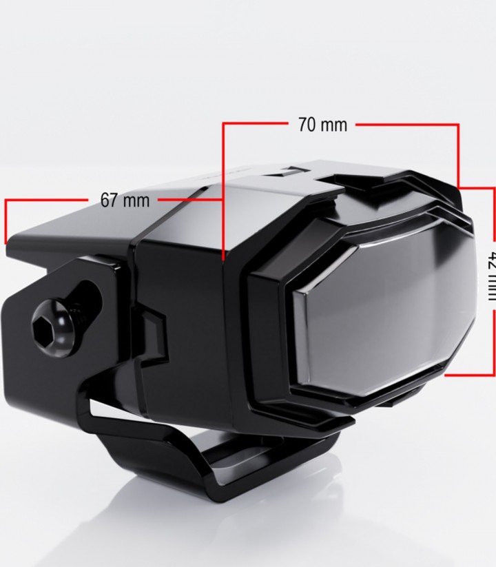 Faro Antiniebla LED Highsider MH24-FOG en Negro con Cristal Transparente