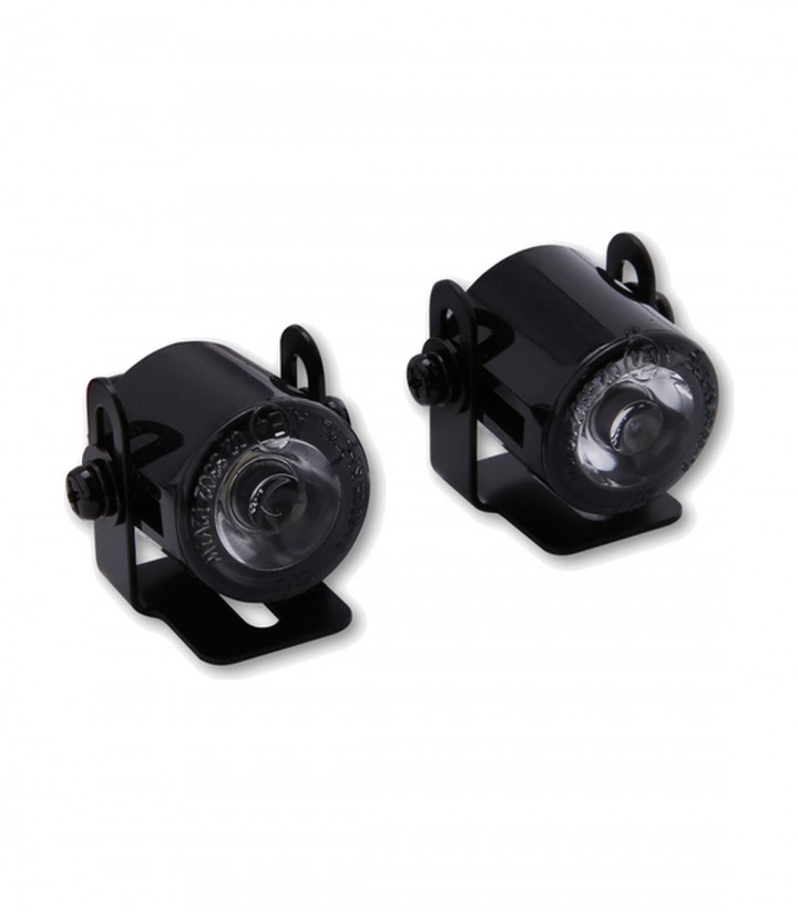 Luces de Posición LED Highsider con Soporte Universal en Negro con Cristal Transparente