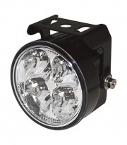 Highsider LED Daytime Running Light Round in Black with Clear Lens