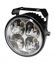 Luz de Conducción Diurna LED Highsider Redonda en Negro con Cristal Transparente