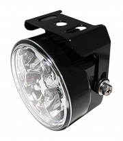 Highsider LED Daytime Running Light Round in Black with Clear Lens