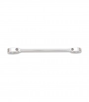 Highsider Handlebar Brace Cross-Bar ST02 with Two-Piece Clamp in Silver