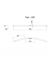 Highsider Handlebar Drag Bar AD2 22.2 mm Aluminium in Black