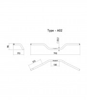 Highsider Handlebar Naked Bike A02 22.2 mm Aluminium in Silver