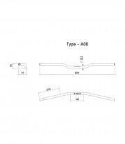 Highsider Handlebar Street Bar A00 22.2 mm Aluminium in Black