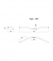 Highsider Handlebar Superbike A01 22.2 mm Aluminium in Silver