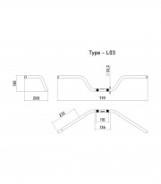 Manillar Highsider Touring L03 Acero en Cromado