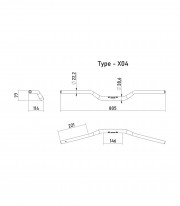 Highsider Handlebar X-Bar Adventure X04 28.6 mm Aluminium in Black