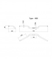 Manillar Highsider X-Bar Tour Bar XB3 28,6 mm Aluminio en Negro