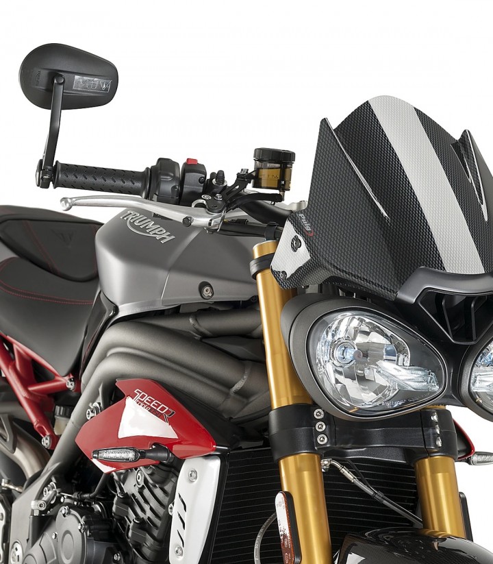 Cúpula Puig New Generation Sport Triumph Speed Triple 1050 R/RS/S (16-20), Street Triple 765 R/RS/S (17-21) Símil carbono 8929C