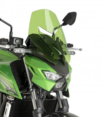 Windschild Puig New Generation Touring Kawasaki Z650S (26) Grün 23036V