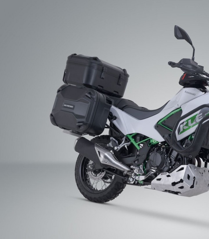 Pack Maletas Laterales + Baúl DUSC XL 55 L + Soportes Kawasaki KLE500 (26) SW-MOTECH ADV.08.084.66000/B