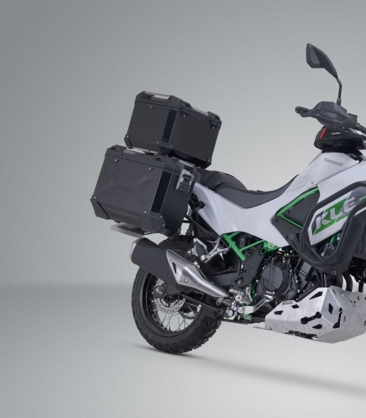 Pack Maletas Laterales + Baúl 38 L TRAX ADV en Negro + Soportes Kawasaki KLE500 (26) SW-MOTECH ADV.08.084.75000/B