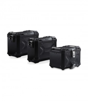 Pack Maletas Laterales + Baúl 38 L TRAX ADV en Negro + Soportes CFMOTO 1000MT-X (25), 800MT-X (24) SW-MOTECH ADV.10.057.75001/B