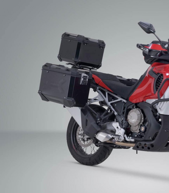 Set Seitenkoffer + Topcase 38 L TRAX ADV in Schwarz + Träger MV Agusta Enduro Veloce (24) SW-MOTECH ADV.28.023.75000/B