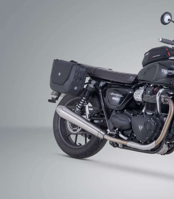 Bolsas Laterales SW-MOTECH Legend Gear + Soportes V-LOC 11/11 L Triumph Speed Twin 900 (22-24), Street Cup (16), Street Twin (16
