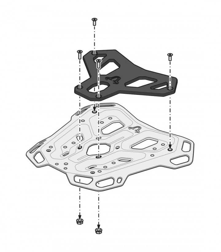 Portaequipajes SW-MOTECH Adventure-Rack para Kawasaki KLE500 (26) GPT.08.084.19000/B