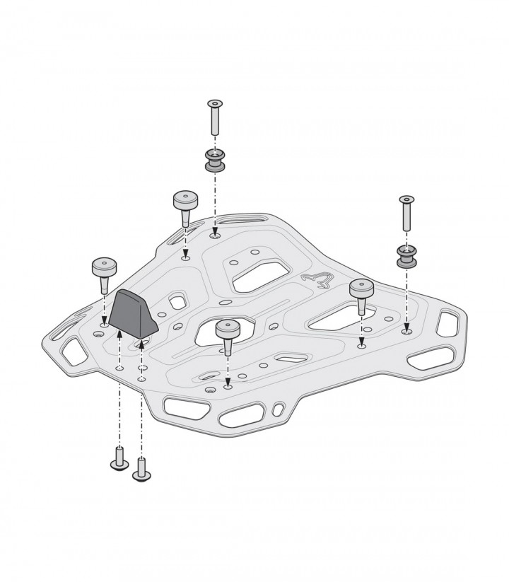 Maleta Superior con Soporte DUSC Negro 41 L Kawasaki KLE500 (26) SW-MOTECH GPT.08.084.65000/B