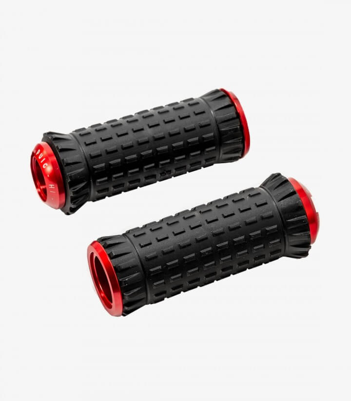 Estriberas R-Fighter S de Puig para moto en color rojo