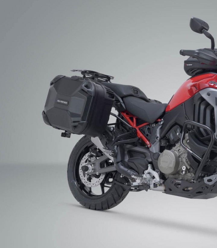 SW-MOTECH DUSC 41/41 L Side Cases with Carrier for Ducati Multistrada V4 (20-24) Black KFT.22.822.65103/B