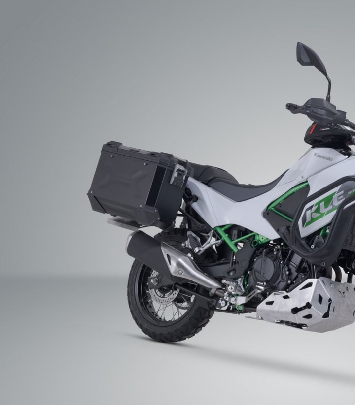 Maletas Laterales con Soporte TRAX ADV Negras 37 L Kawasaki KLE500 (26) SW-MOTECH KFT.08.084.70000/B