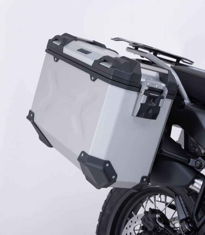 SW-MOTECH 45/37 L TRAX ADV Side Cases with Carrier for CFMOTO 1000MT-X (25), 800MT-X (24) Silver KFT.10.057.70001/S