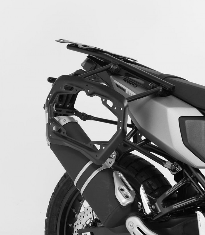 Seitenkoffer mit Träger TRAX ADV Silber 45/37 L Yamaha Tenere 700 (19-24), Tenere 700 World Raid (22-25) SW-MOTECH KFT.06.799.70