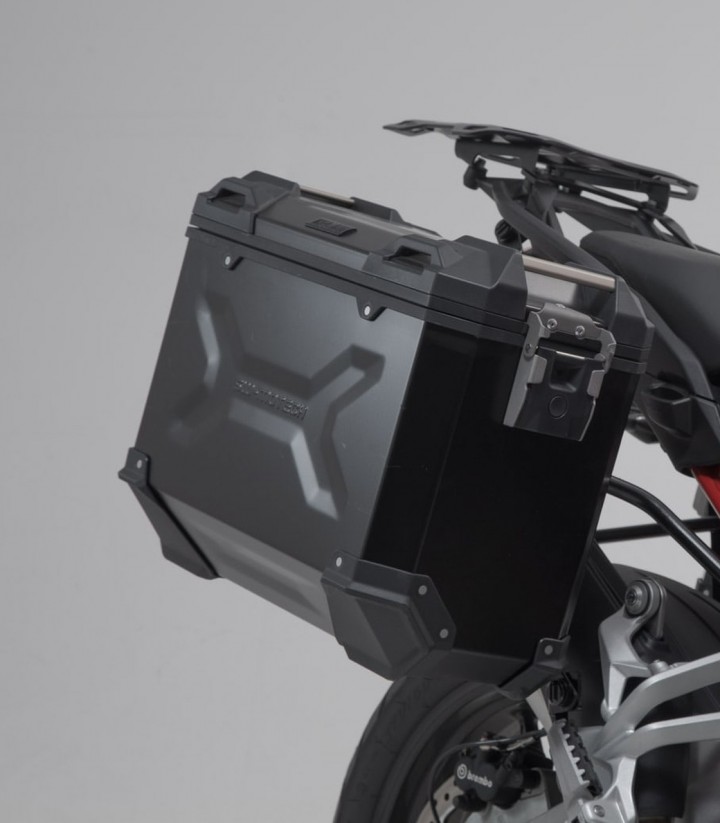 SW-MOTECH 37 L TRAX ADV Side Cases with Carrier for Ducati Multistrada V4 (20-24) Black KFT.22.822.70202/B