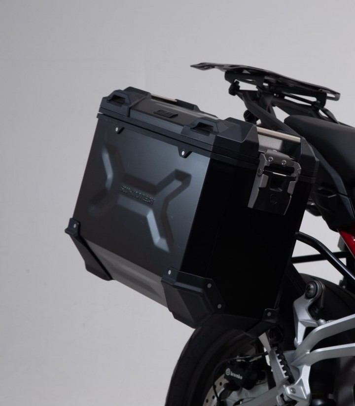 Seitenkoffer mit Träger TRAX ADV Schwarz 45 L Ducati Multistrada V4 (20-24) SW-MOTECH KFT.22.822.70302/B