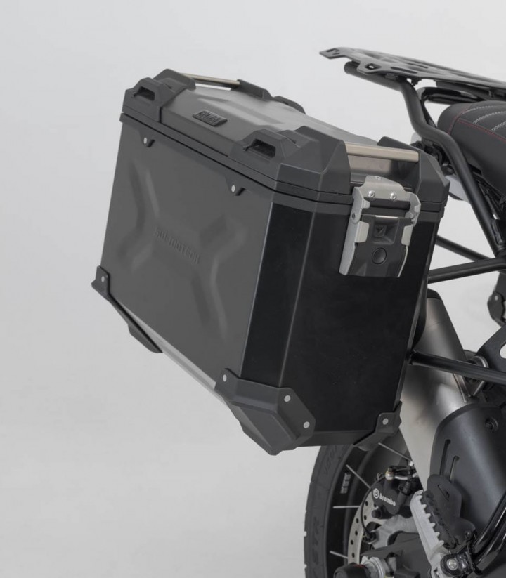 Maletas Laterales con Soporte TRAX ADV Negras 45/37 L Ducati DesertX (22-25) SW-MOTECH KFT.22.995.70100/B
