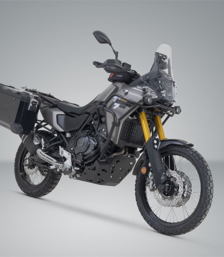 Maletas Laterales con Soporte TRAX ADV Negras 45/37 L Yamaha Tenere 700 (19-24), Tenere 700 World Raid (22-25) SW-MOTECH KFT.06.
