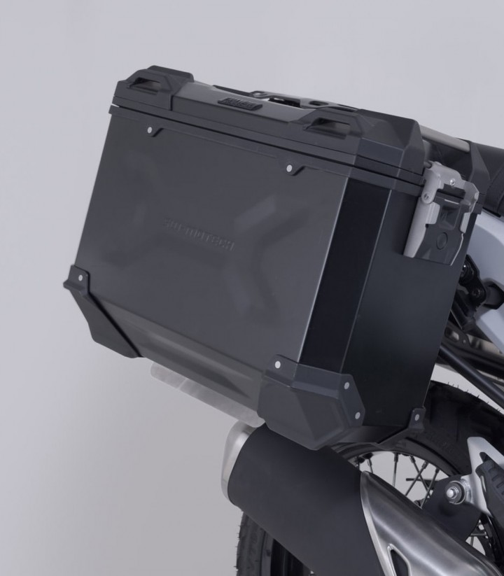 Maletas Laterales con Soporte TRAX ADV Plateadas 37 L Kawasaki KLE500 (26) SW-MOTECH KFT.08.084.70000/S