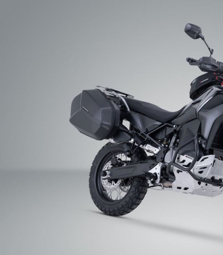 Seitenkoffer mit Träger AERO ABS Schwarz 25/25 L CFMOTO 1000MT-X (25), 800MT-X (24) SW-MOTECH KFT.10.057.60101/B