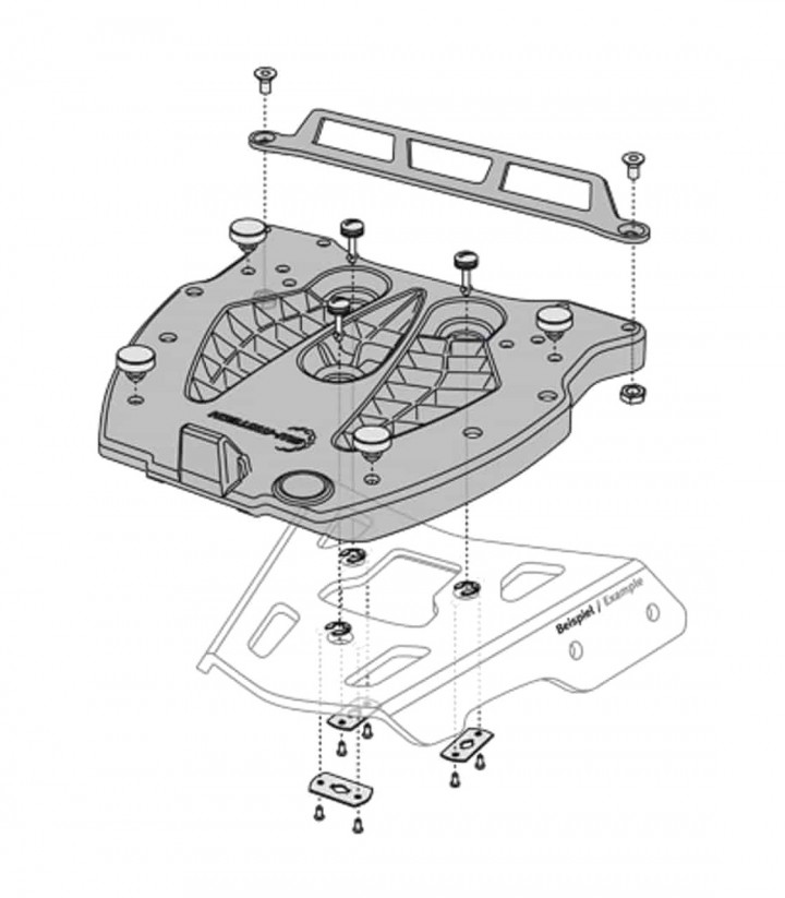 Adaptador Portaequipaje Alu-Rack para Maletas Givi/Kappa Monolock GPT.00.152.406 SW-MOTECH