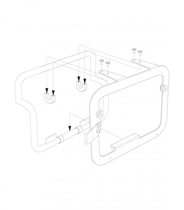 Seitenträger-Adapter BMW für TRAX ADV Koffer KFT.00.152.10900/S SW-MOTECH