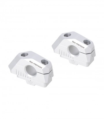 SW-MOTECH Handlebar Risers 25 mm for Ø 22 mm Handlebars in Silver LEH.00.039.30100/S