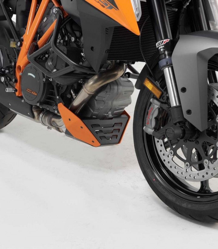 Protector de Cárter SW-MOTECH Naranja y Negro KTM 1290 Super Duke GT (16), R (13-19) MSS.04.532.10003