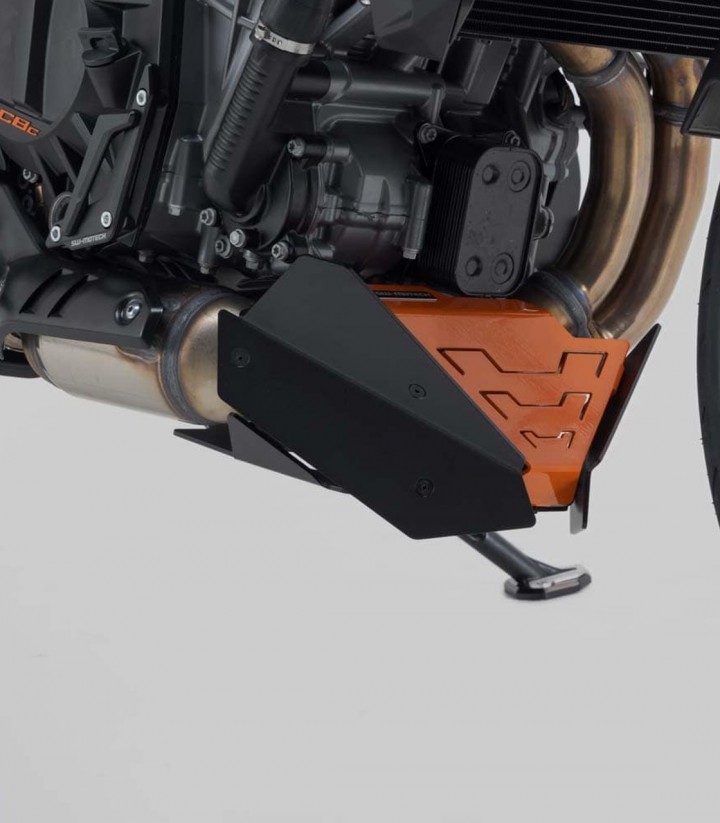 Protector de Cárter SW-MOTECH Naranja y Negro KTM 990 Duke (23) MSS.04.994.10000