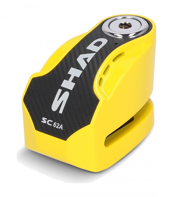 Candado Disco con Alarma SHAD SC62A Amarillo C0S6213A