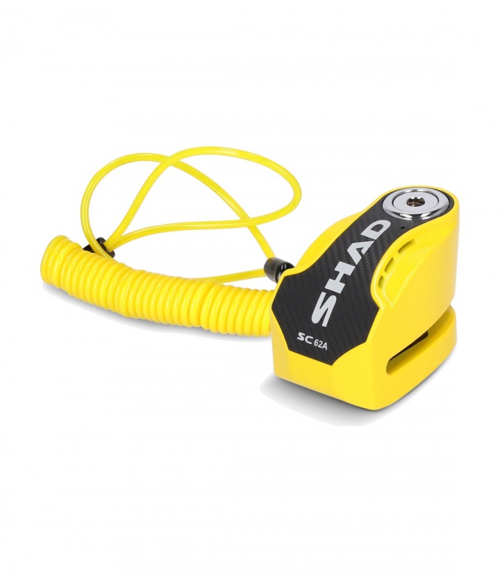 Candado Disco con Alarma SHAD SC62A Amarillo C0S6213A