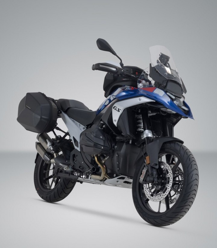 SW-MOTECH AERO ABS 25/25 L Side Cases with Carrier for BMW R 1300 GS (23-24), R 1300 GS Option 719 Biscaya (25) Black KFT.07....