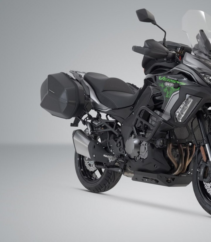 SW-MOTECH AERO ABS 25/25 L Side Cases with Carrier for Kawasaki Versys 1000 (18), Versys 1100 (24) Black KFT.08.922.60101/B K...