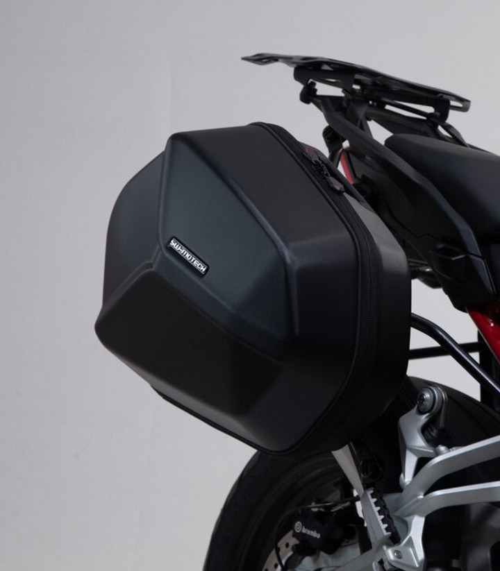 Maletas Laterales con Soporte AERO ABS Negras 25/25 L Ducati Multistrada V4 (20-24) SW-MOTECH KFT.22.822.60202/B