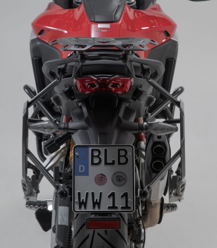 SW-MOTECH AERO ABS 25/25 L Side Cases with Carrier for Ducati Multistrada V4 (20-24) Black KFT.22.822.60202/B