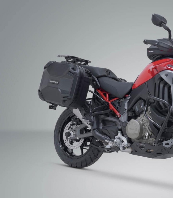 Maletas Laterales con Soporte DUSC Negras 33/33 L Ducati Multistrada V4 (20-24) SW-MOTECH KFT.22.822.65003/B KFT.22.822.65003/B