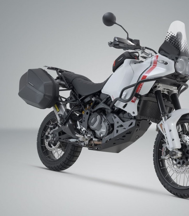 Maletas Laterales con Soporte AERO ABS Negras 25/25 L Ducati DesertX (22-25) SW-MOTECH KFT.22.995.60200/B