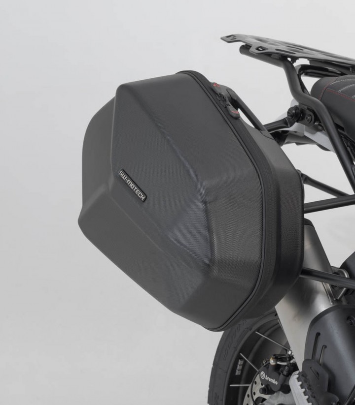 Maletas Laterales con Soporte AERO ABS Negras 25/25 L Ducati DesertX (22-25) SW-MOTECH KFT.22.995.60200/B