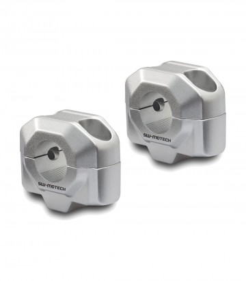 Torretas Elevadoras de Manillar 20 mm para Ø 22 mm SW-MOTECH en Plateado LEH.00.039.22001.20/S